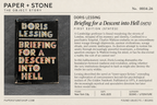 Found Object No.0034.26, New York City, Briefing for a Descent into Hell by Doris Lessing