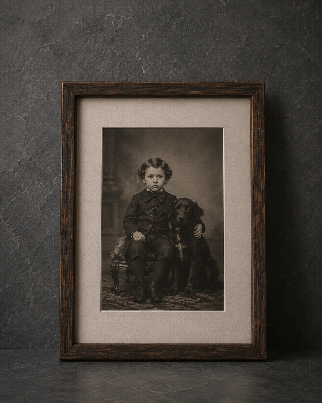 Found Object No. 0011.26 Photograph Boy with his Dog