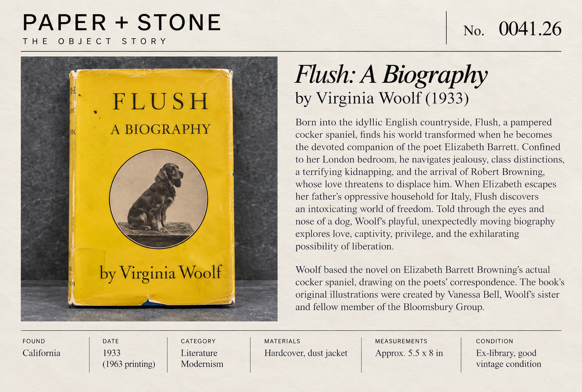 Found Object No. 0041.26 California, Flush by Virginia Woolf