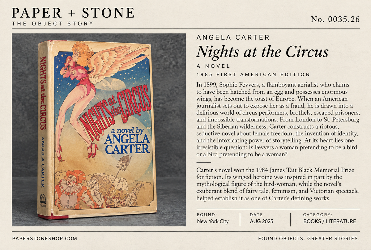 Found Object No.0035.26 New York City, Night at the Circus by Angela Carter
