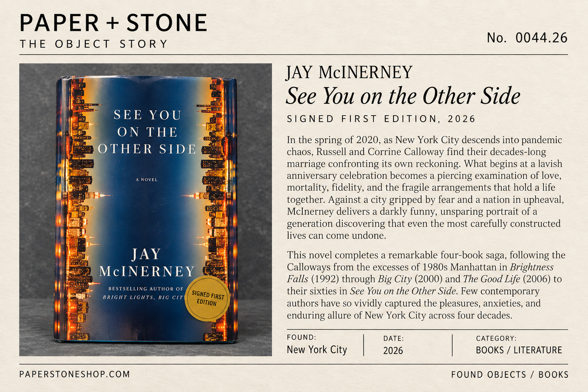 Found Object No.0044.26, New York City, See You on the Other Side, by Jay McInerney