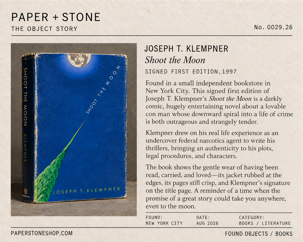 Found Object No. 0029.26, New York City, SHOOT THE MOON by Joseph T. Klempner