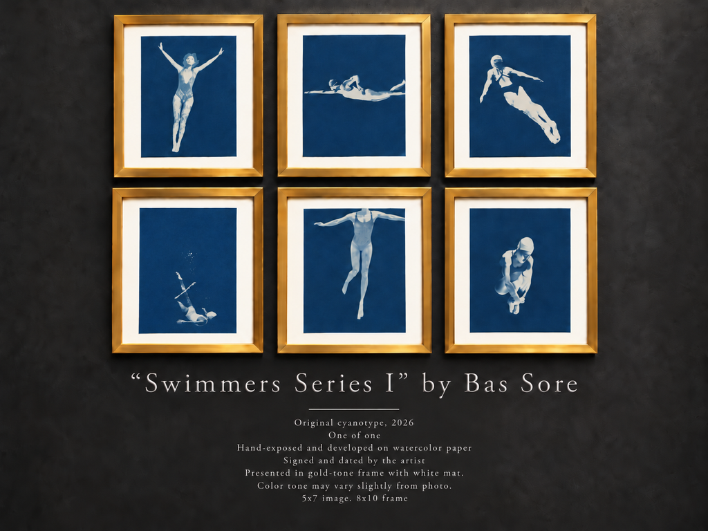 Swimmers Series I – original cyanotype art by Bas Sore