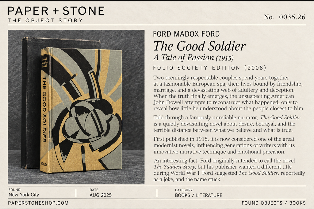 Found Object No.0059.26, New York City, The Good Soldier by Ford Maddox Ford
