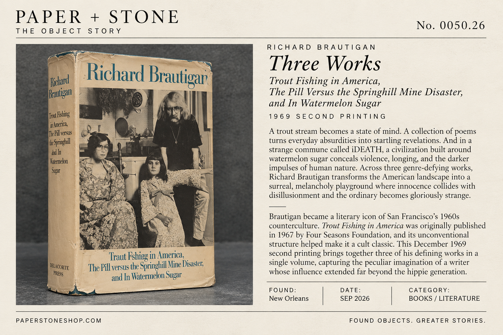 Found Object No.0050.26 New Orleans Trout Fishing In America by Richard Brautigan