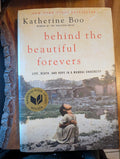 Behind the Beautiful Forevers by Katherine Boo — photograph of actual copy
