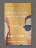 Conversations with Friends book cover on gray slate background