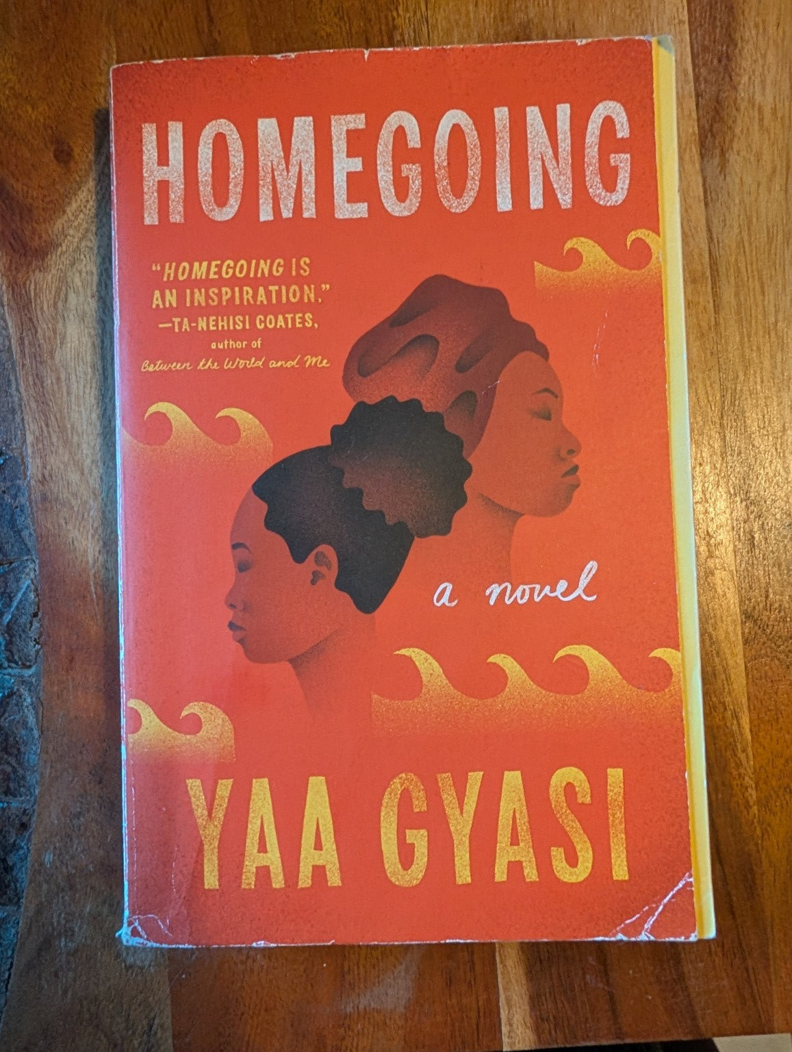 Homegoing by Yaa Gyasi — photograph of actual copy