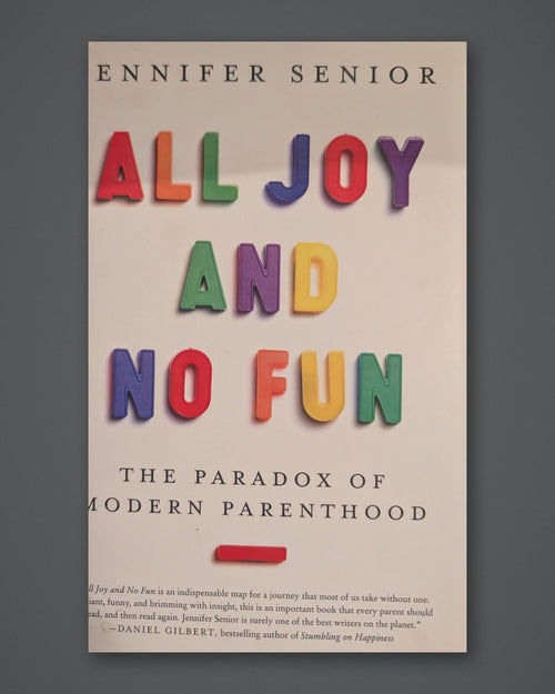 All Joy and No Fun — photographed copy on Paper + Stone gray slate background