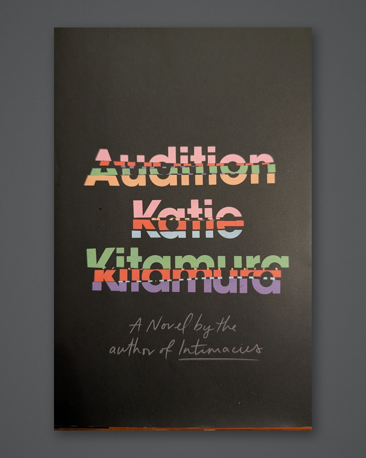 Audition — photographed copy on Paper + Stone gray slate background