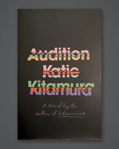Audition — photographed copy on Paper + Stone gray slate background