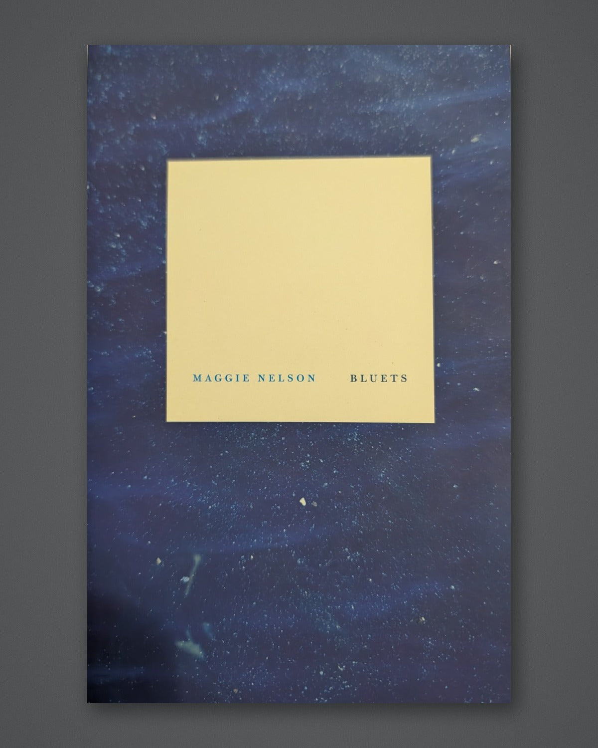 Bluets — photographed copy on Paper + Stone gray slate background
