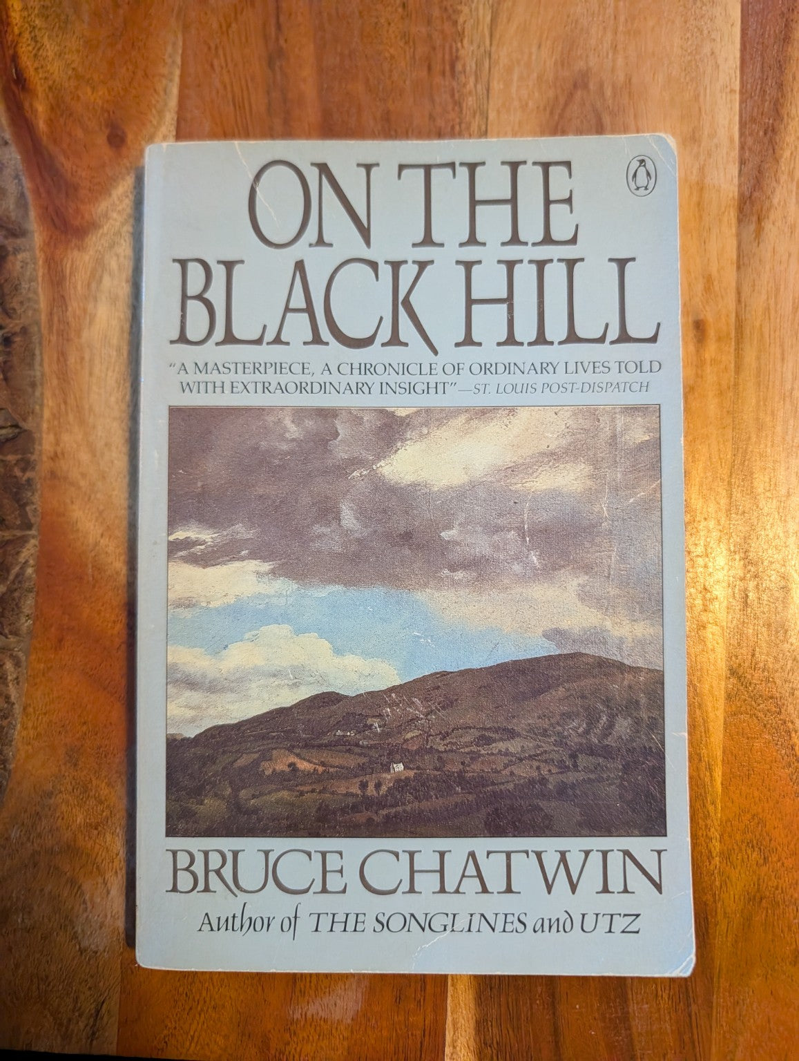 On the Black Hill by Bruce Chatwin — photograph of actual copy
