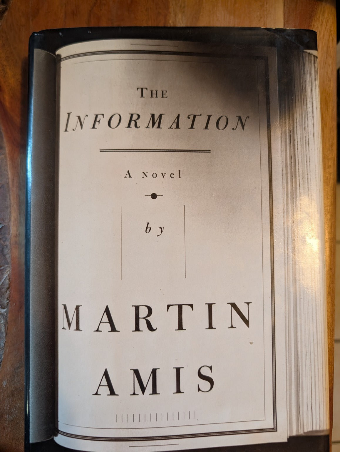 The Information by Martin Amis — interior title page of actual copy