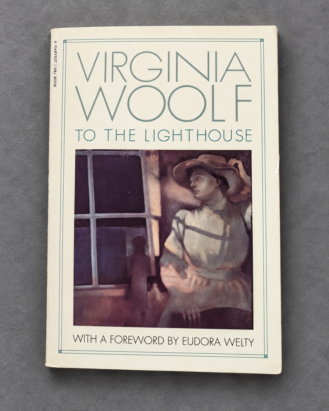To the Lighthouse book cover on gray slate background