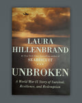 Unbroken — Laura Hillenbrand book cover on slate-gray background