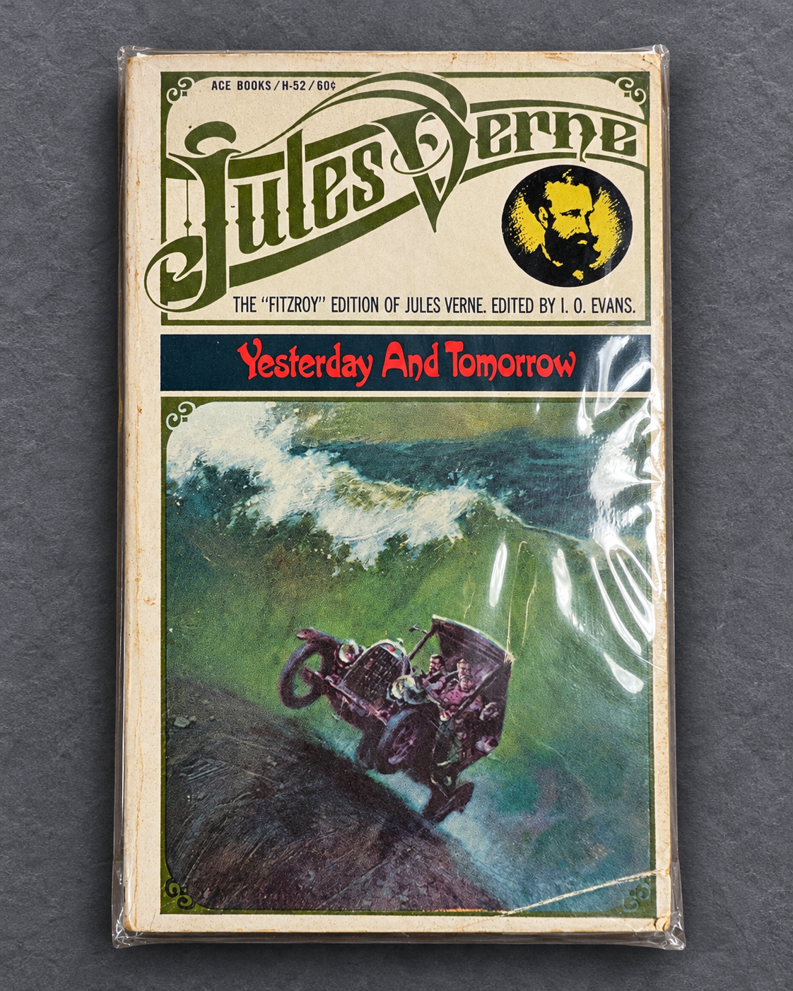 Yesterday and Tomorrow paperback photographed on gray slate background