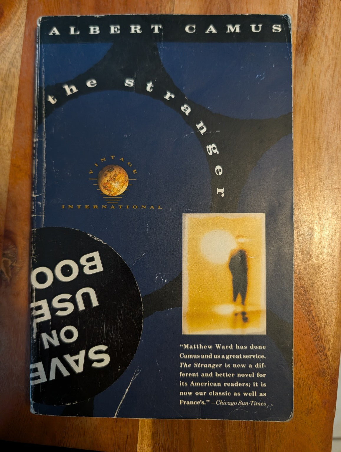 The Stranger by Albert Camus — Vintage International edition, photograph of actual copy